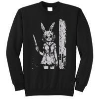 Horror Bunny Mask Rabbit Alt Goth Slasher Creepy Anime Sweatshirt