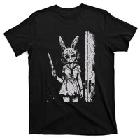 Horror Bunny Mask Rabbit Alt Goth Slasher Creepy Anime T-Shirt