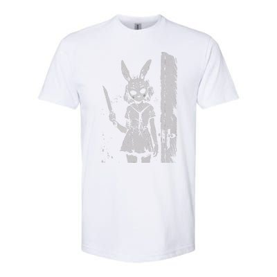 Horror Bunny Mask Rabbit Alt Goth Slasher Creepy Anime Softstyle® CVC T-Shirt