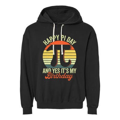 Happy Birthday Math Geek Pi Day Garment-Dyed Fleece Hoodie