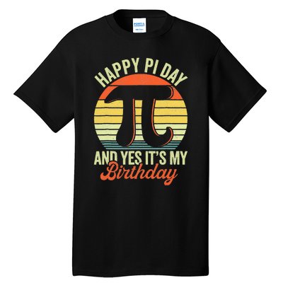 Happy Birthday Math Geek Pi Day Tall T-Shirt