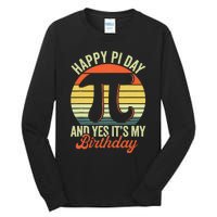 Happy Birthday Math Geek Pi Day Tall Long Sleeve T-Shirt