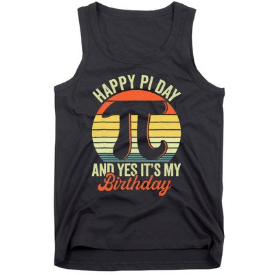 Happy Birthday Math Geek Pi Day Tank Top