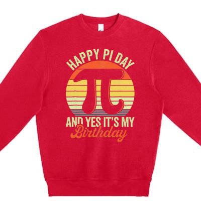 Happy Birthday Math Geek Pi Day Premium Crewneck Sweatshirt