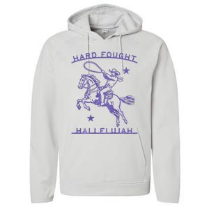 Hallelujah Brandon Merch Hard Fought Jesus Lake Performance Fleece Hoodie