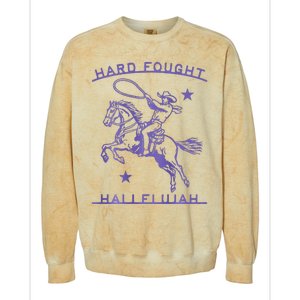 Hallelujah Brandon Merch Hard Fought Jesus Lake Colorblast Crewneck Sweatshirt