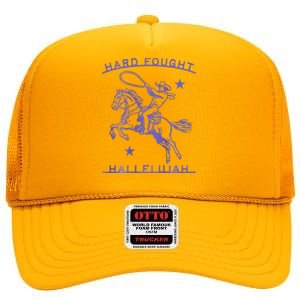 Hallelujah Brandon Merch Hard Fought Jesus Lake High Crown Mesh Back Trucker Hat