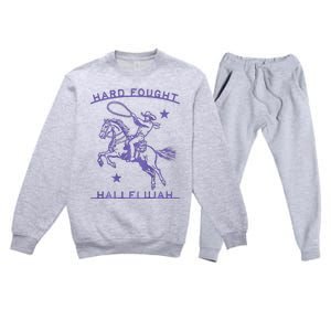 Hallelujah Brandon Merch Hard Fought Jesus Lake Premium Crewneck Sweatsuit Set