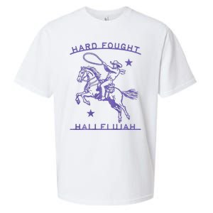 Hallelujah Brandon Merch Hard Fought Jesus Lake Sueded Cloud Jersey T-Shirt