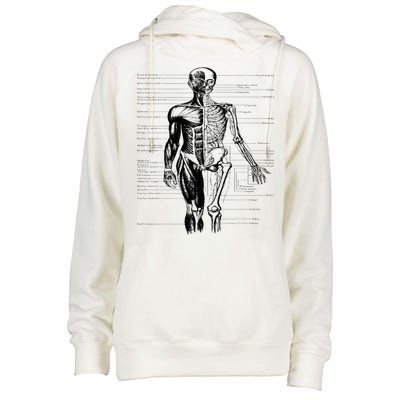 Human Body Muscle Anatomy Hospital funny nurse day Womens Funnel Neck Pullover Hood