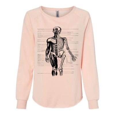 Human Body Muscle Anatomy Hospital funny nurse day Womens California Wash Sweatshirt