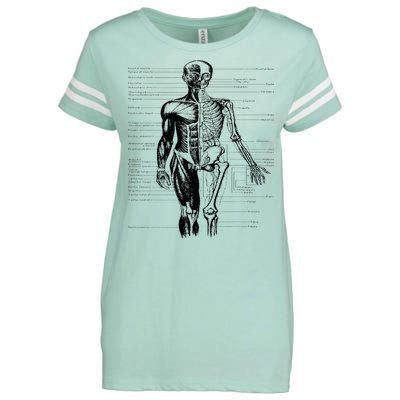 Human Body Muscle Anatomy Hospital funny nurse day Enza Ladies Jersey Football T-Shirt