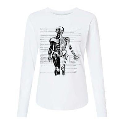 Human Body Muscle Anatomy Hospital funny nurse day Womens Cotton Relaxed Long Sleeve T-Shirt