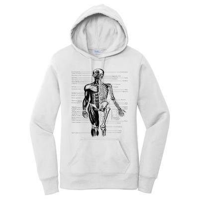 Human Body Muscle Anatomy Hospital funny nurse day Women's Pullover Hoodie