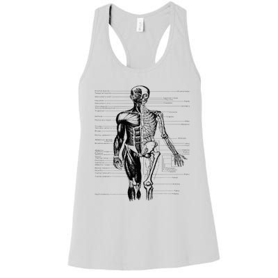 Human Body Muscle Anatomy Hospital funny nurse day Women's Racerback Tank