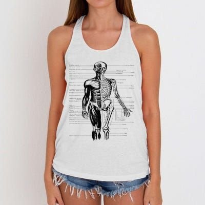 Human Body Muscle Anatomy Hospital funny nurse day Women's Knotted Racerback Tank