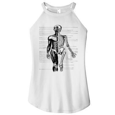 Human Body Muscle Anatomy Hospital funny nurse day Women's Perfect Tri Rocker Tank