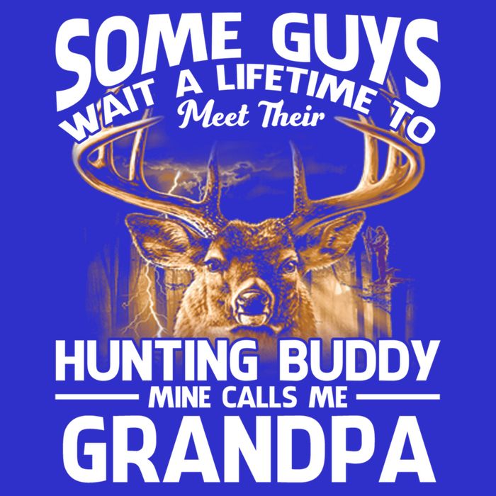 Hunting Buddy Mine Calls Me Grandpa Fathers Day Deer Hunter Great Gift Tall T-Shirt