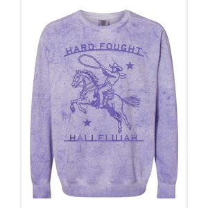 Hallelujah Brandon Merch Hard Fought Jesus Lake Colorblast Crewneck Sweatshirt