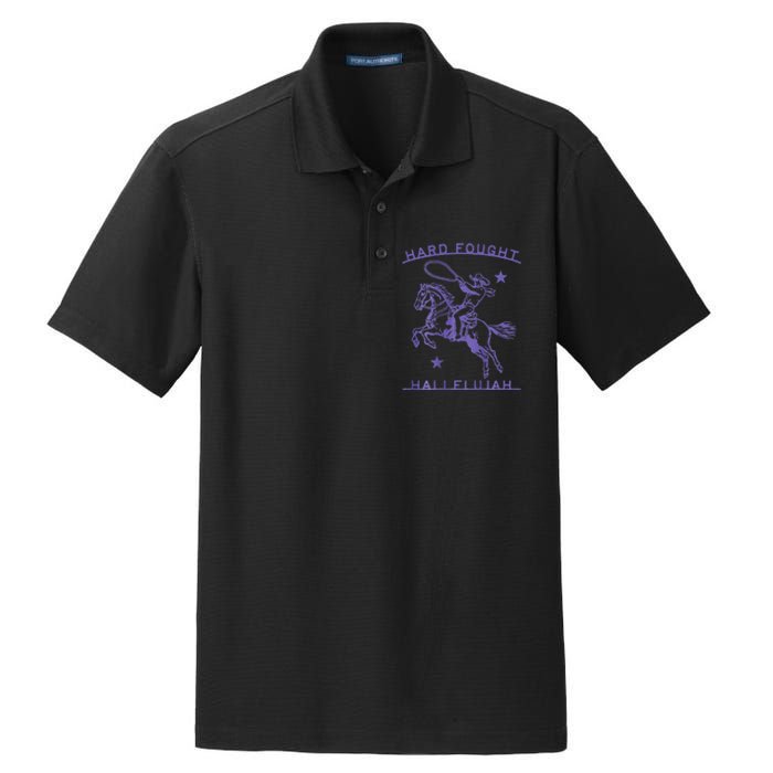 Hallelujah Brandon Merch Hard Fought Jesus Lake Dry Zone Grid Polo