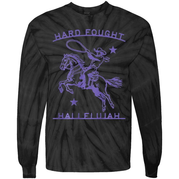 Hallelujah Brandon Merch Hard Fought Jesus Lake Tie-Dye Long Sleeve Shirt