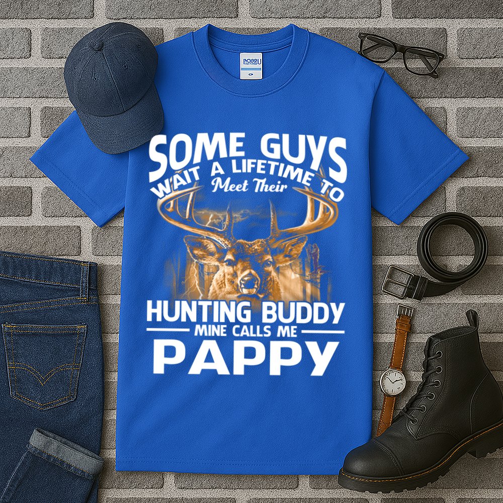 Hunting Buddy Mine Calls Me Pappy Fathers Day Deer Hunter Cool Gift Tall T-Shirt