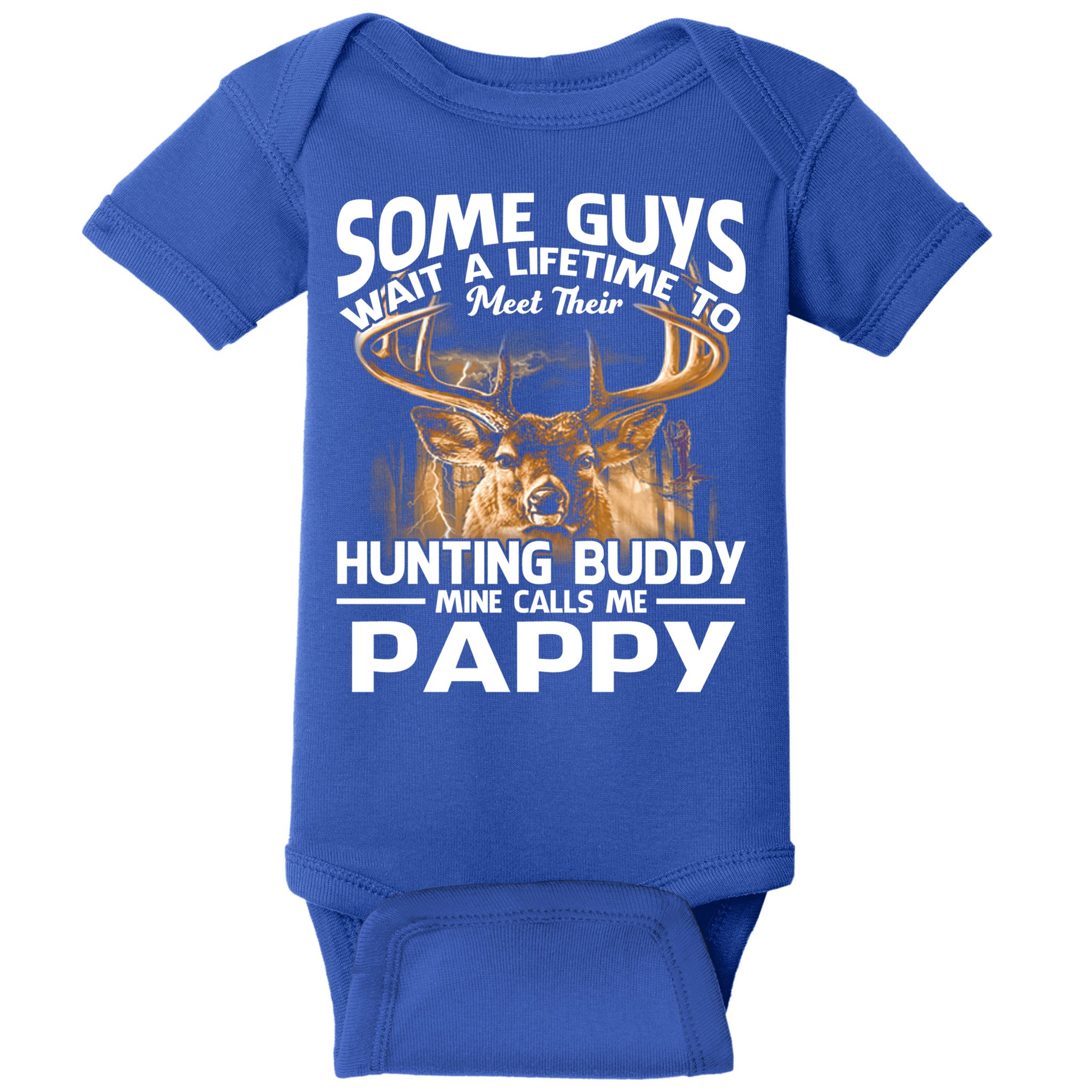 Hunting Buddy Mine Calls Me Pappy Fathers Day Deer Hunter Cool Gift Baby Bodysuit