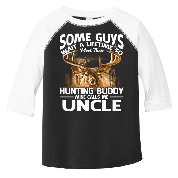 Hunting Buddy Mine Calls Me Uncle Fathers Day Deer Hunter Gift Toddler Fine Jersey T-Shirt