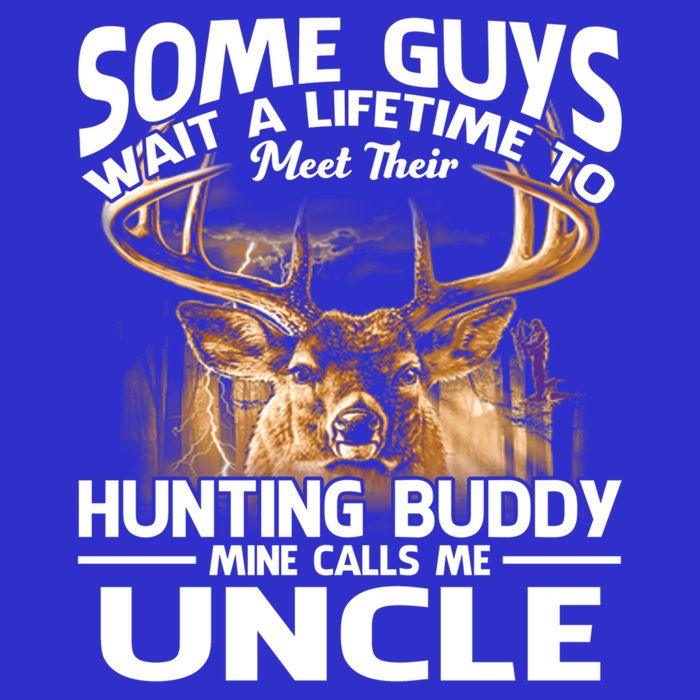 Hunting Buddy Mine Calls Me Uncle Fathers Day Deer Hunter Gift Kids T-Shirt