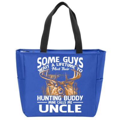 Hunting Buddy Mine Calls Me Uncle Fathers Day Deer Hunter Gift Zip Tote Bag
