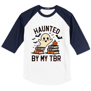 Haunted By My Tbr Boo Halloween Book Baseball Sleeve Shirt