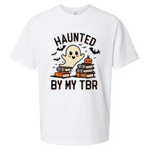 Haunted By My Tbr Boo Halloween Book Sueded Cloud Jersey T-Shirt