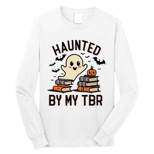 Haunted By My Tbr Boo Halloween Book Long Sleeve Shirt