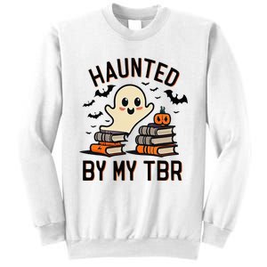 Haunted By My Tbr Boo Halloween Book Sweatshirt