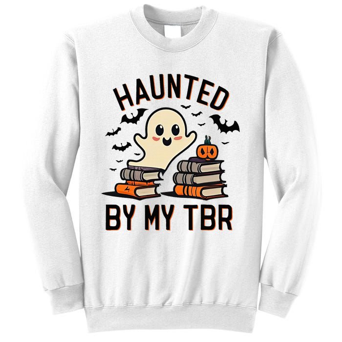 Haunted By My Tbr Boo Halloween Book Sweatshirt