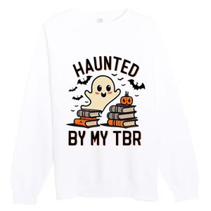 Haunted By My Tbr Boo Halloween Book Premium Crewneck Sweatshirt