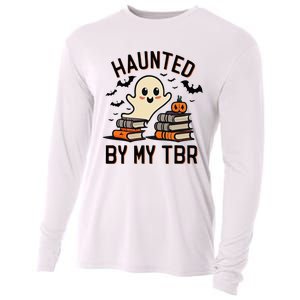 Haunted By My Tbr Boo Halloween Book Cooling Performance Long Sleeve Crew