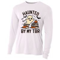 Haunted By My Tbr Boo Halloween Book Cooling Performance Long Sleeve Crew