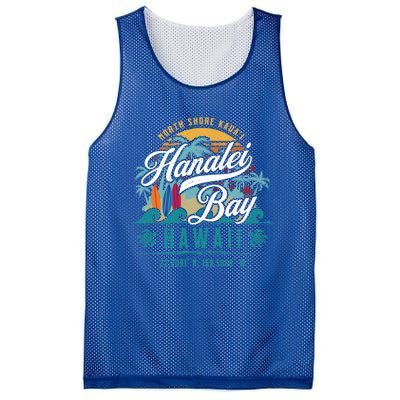 Hanalei Bay North Shore Kauai Hawaii Retro Sun Surf Fishing Gift Mesh Reversible Basketball Jersey Tank