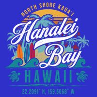Hanalei Bay North Shore Kauai Hawaii Retro Sun Surf Fishing Gift Baby Bodysuit