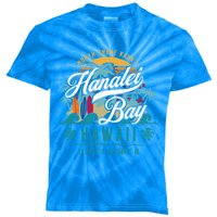 Hanalei Bay North Shore Kauai Hawaii Retro Sun Surf Fishing Gift Kids Tie-Dye T-Shirt