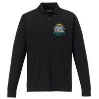 Hanalei Bay North Shore Kauai Hawaii Performance Long Sleeve Polo