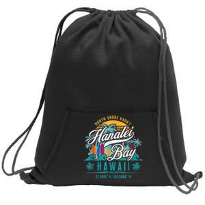 Hanalei Bay North Shore Kauai Hawaii Sweatshirt Cinch Pack Bag