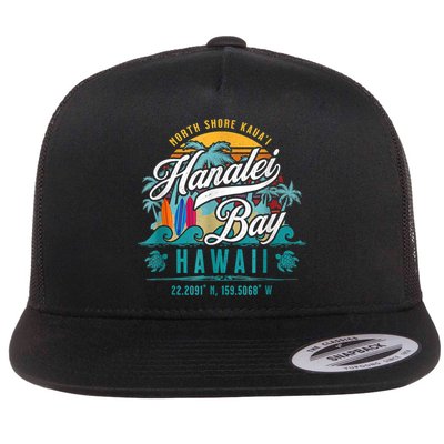 Hanalei Bay North Shore Kauai Hawaii Flatbill Hat