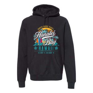 Hanalei Bay North Shore Kauai Hawaii Premium Hoodie