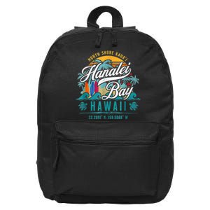 Hanalei Bay North Shore Kauai Hawaii 16 in Basic Backpack