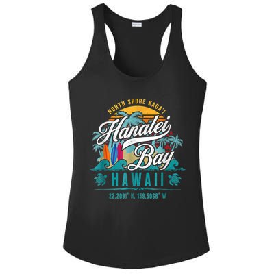 Hanalei Bay North Shore Kauai Hawaii Ladies PosiCharge Competitor Racerback Tank