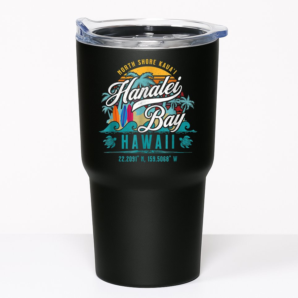 Hanalei Bay North Shore Kauai Hawaii Tumbler