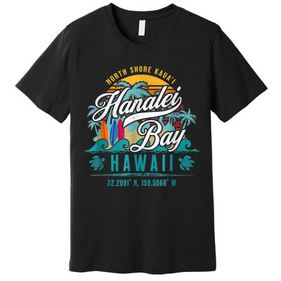 Hanalei Bay North Shore Kauai Hawaii Premium T-Shirt