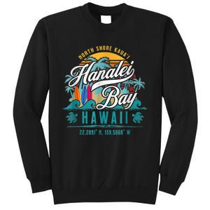 Hanalei Bay North Shore Kauai Hawaii Tall Sweatshirt